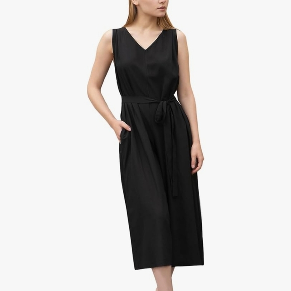 eternal mark Pants - Eternal Mark Summer Vneck Wide Leg Jumpsuit Belted Loose Fit New With Tags Med